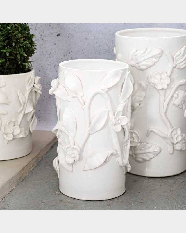 Bougainvillea Garden White Medium Cachepot